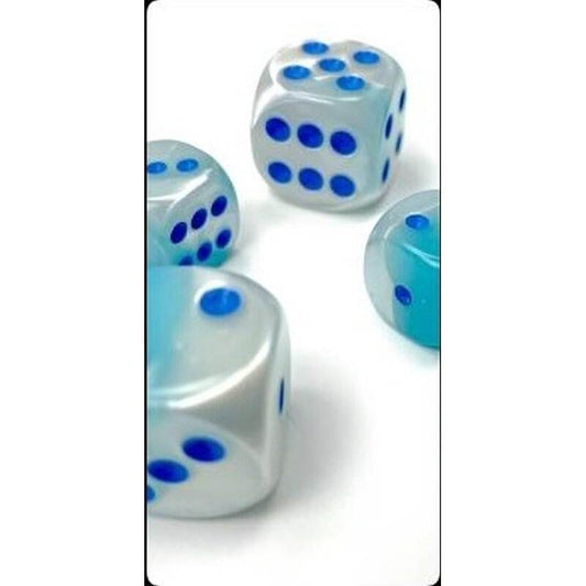 Gemini Pearl Turquoise-White/Blue (D6 Dice Block of 36)