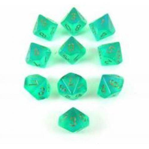 Borealis Light Green/Gold D10 Set