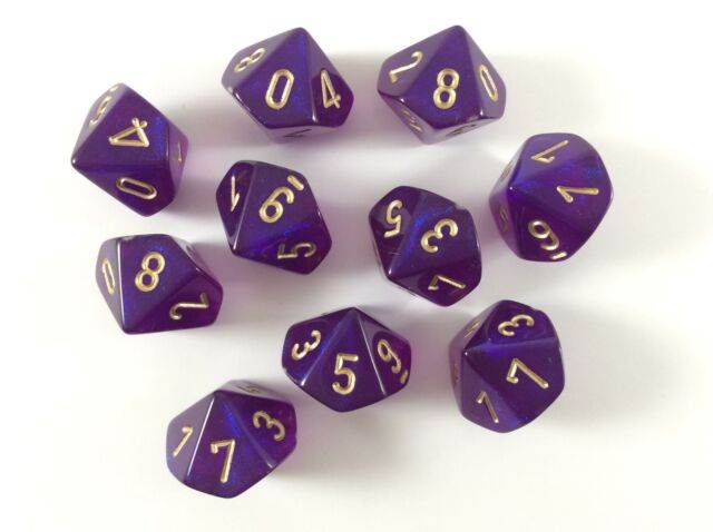 Borealis Royal Purple/Gold D10 Set