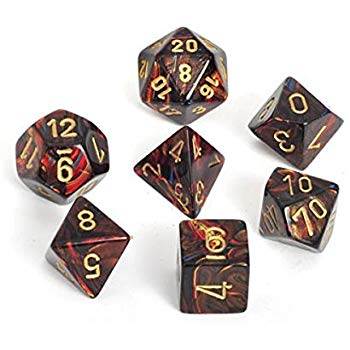 Scarab Blue Blood/ Gold (Polyhedral 7-Die Set)