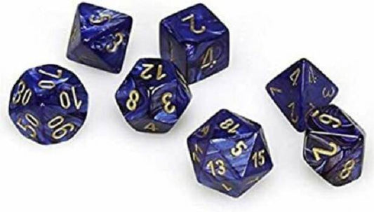 Scarab Royal Blue/Gold (Polyhedral 7-Die Set)