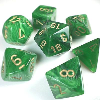 Vortex Green/Gold (Polyhedral 7-Die Set)