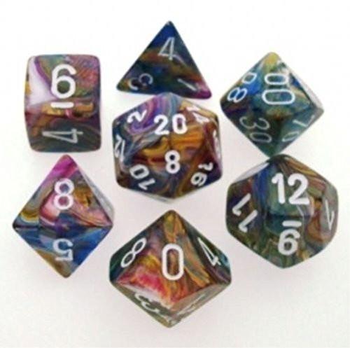 Festive Carousel/White (Polyhedral 7-Die Set)