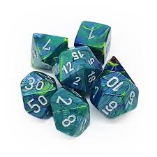 Festive Green/Silver (Polyhedral 7-Die Set)