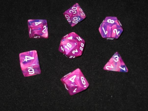 Festive Violet/White (Polyhedral 7-Die Set)