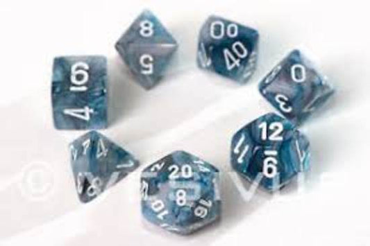 Lustrous Slate/White (Polyhedral 7-Die Set)