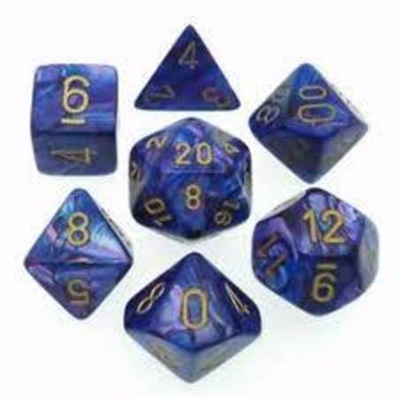 Lustrous Purple/gold (Polyhedral 7-Die Set)