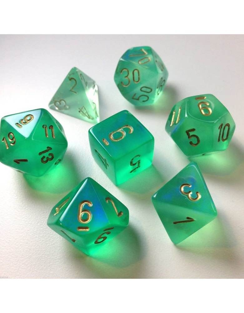 Borealis Light Green/Gold (Polyhedral 7-Die Set)