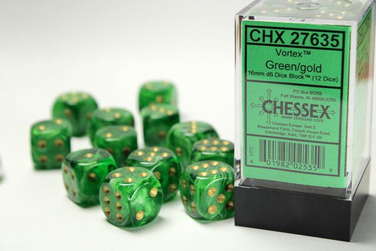 Vortex Green / Gold (Polyhedral 7-Die Set)