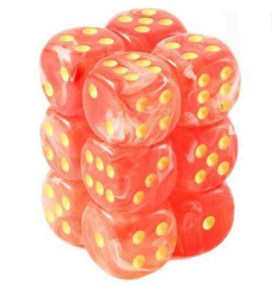 Ghostly Glow Orange/Yellow (D6 Dice Block of 12)