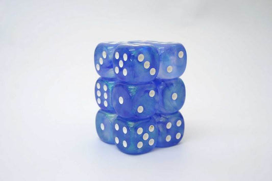 Borealis Sky Blue/White (D6 Dice Block of 12)