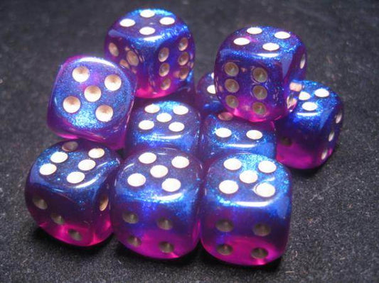 Borealis Royal Purple/Gold (D6 Dice Block of 12)