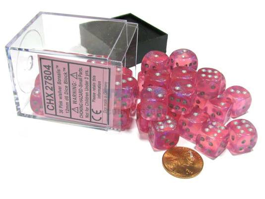 Frosted Clear/Black (D6 Dice Block of 36)