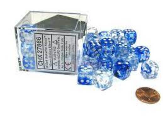 Nebula Dark Blue/White (12mm D6 Block of 36 Dice)