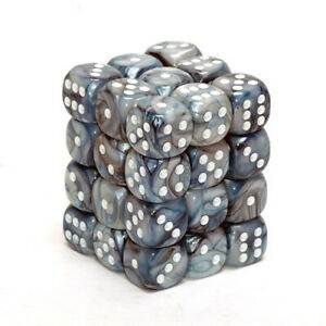 Lustrous Slate/White (D6 Dice Block of 36)