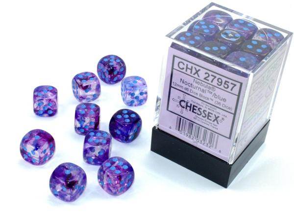 Nebula Nocturnal/Blue (D6 Dice Block of 36)