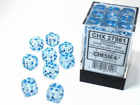 Borealis Icicle/Light Blue (D6 Dice Block of 36)