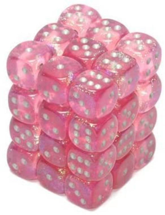 Borealis Pink/Silver (D6 Dice Block of 36)