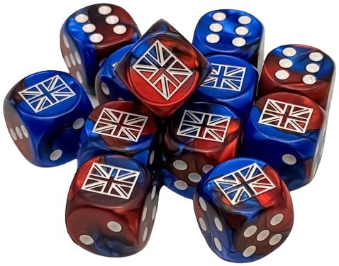 WWII Great Britain Gemini Blue-Red/White (12D6, 16mm)