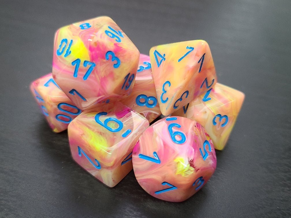 Festive Allusion/ Blue Polyhedral 7-Die Set