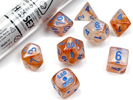 Borealis Rose Gold/ Light Blue Polyhedral Set