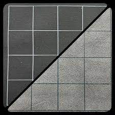 Battlemat Reversible Black/Grey Square