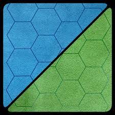 Battlemat Reversible Blue/Green Hex