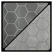 Battlemat Reversible Black/Grey Hex