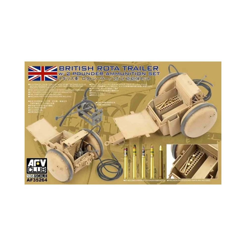 British ROTA trailer w/ 2 pounder ammunition set