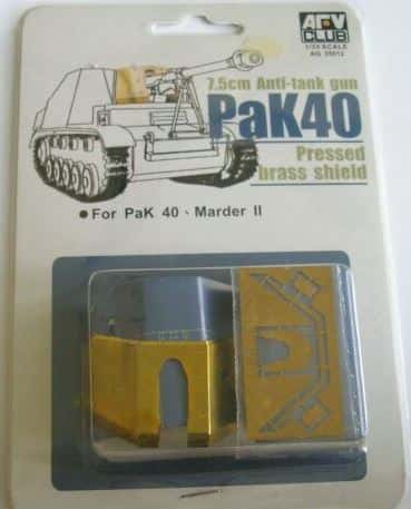 7.5cm Anti-Tank Gun PaK40 Pressed Brass Shield