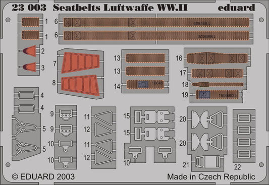 Seatbelts Luftwaffe WWII 1/24