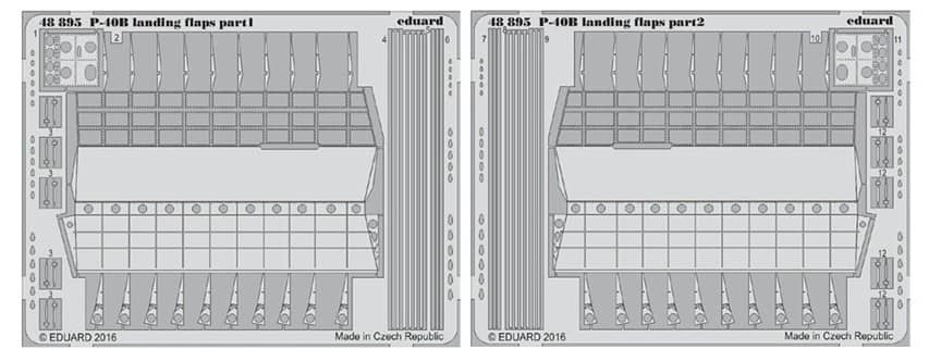 P-40B Landing Flaps (For Airfix)