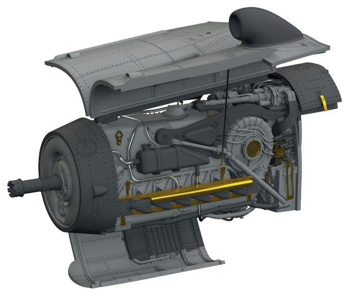 Bf 109G-10 Engine (for Eduard Kit)