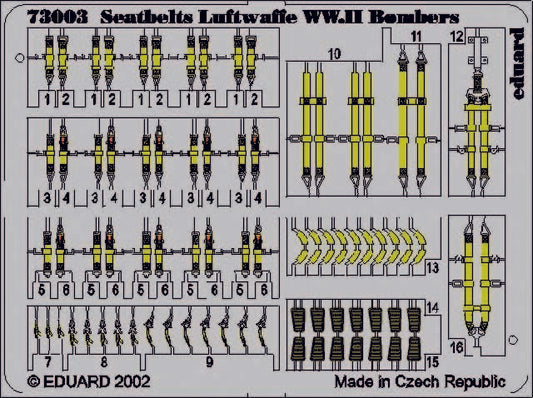 Seatbelts Luftwaffe WWII Bombers Steel