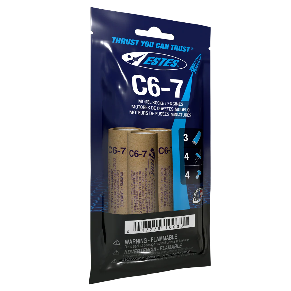 C6-7 Rocket Engines (3/pk) Bagged