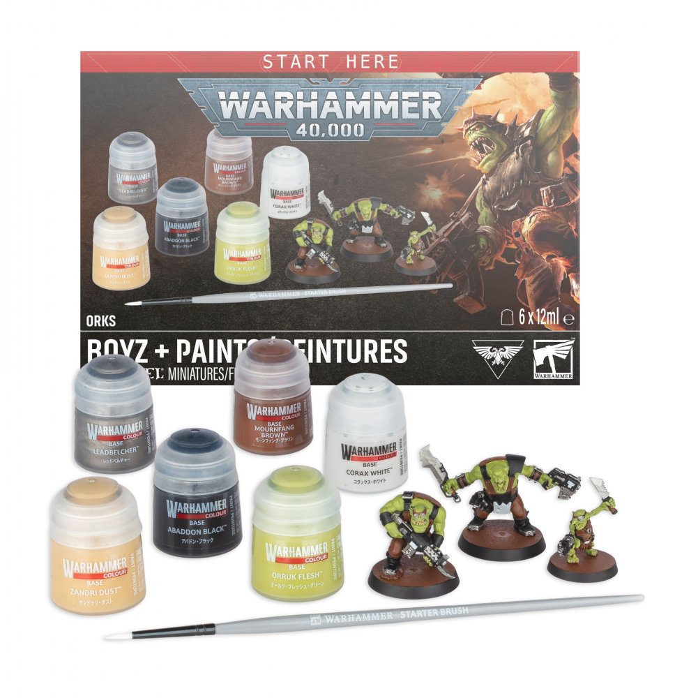 WH 40K: Orks Boyz + Paints Set