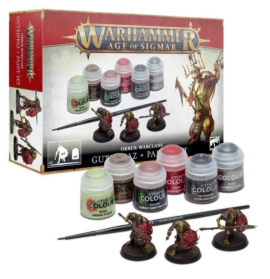 Age of Sigmar: Orruk Warclans Gutrippaz & Paint Set