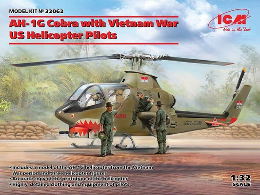 Bell AH-1G Cobra w/Vietnam War US Helicopter Pilots