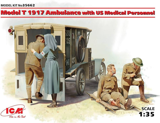 Model T 1917 Ambulance with US Medical Personnel