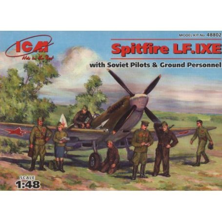 Spitfire LF.IXE w/ Soviet Pilots & Ground Personnel