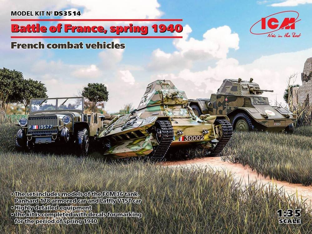 Battle of France, 1940 French Combat Vehicle Set (3 pcs.)