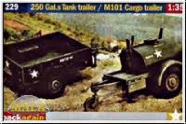 250 gal.s Tank Trailer & M101 Cargo Trailer