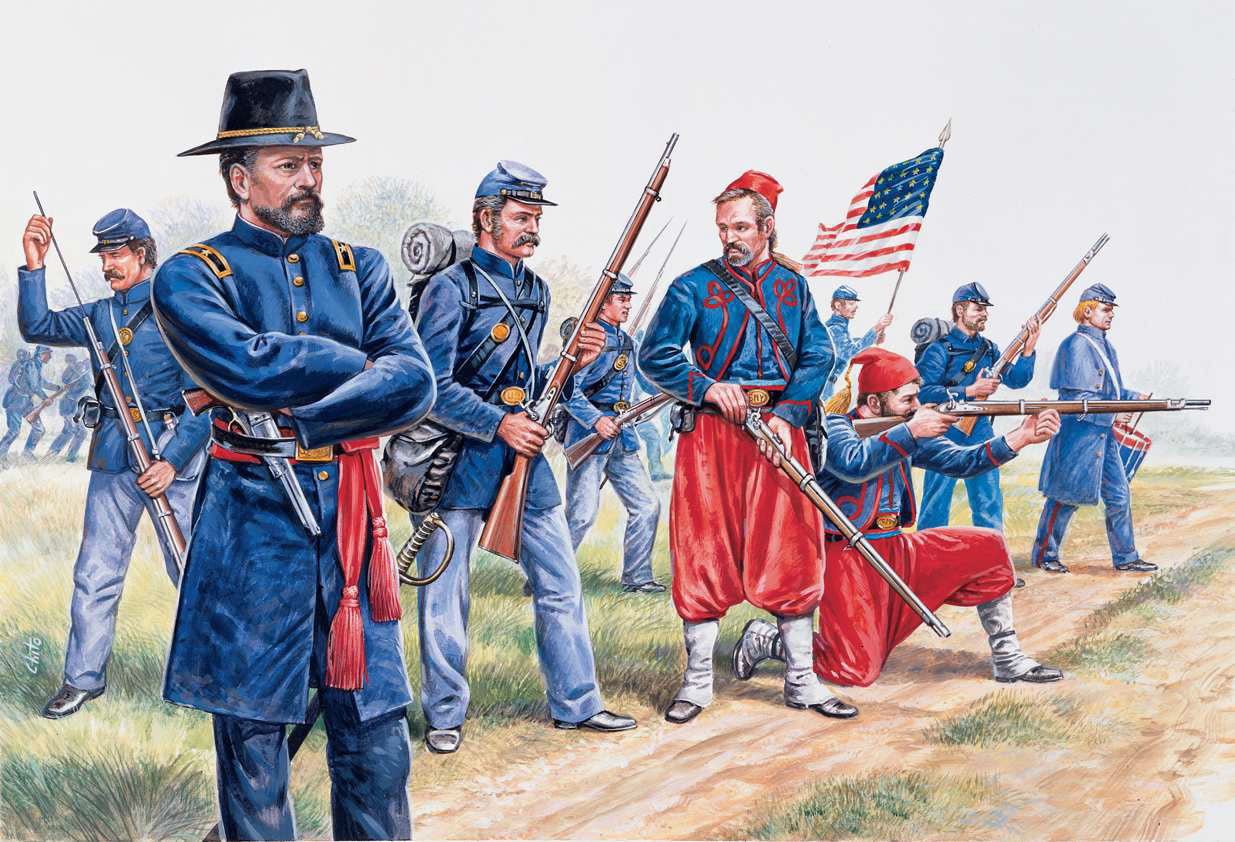 Union Infantry and Zouaves