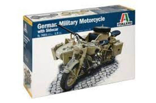 German Military Motorcycle with Sidecar