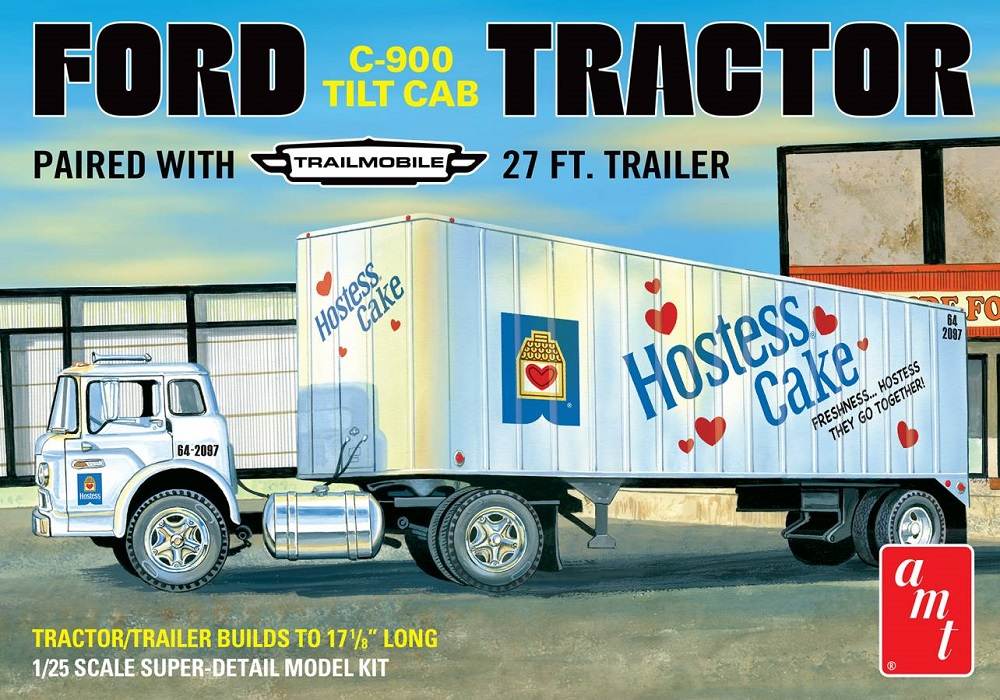 Ford C-900 Tilt-Cab Tractor w/ Trailmobile 27' Trailer