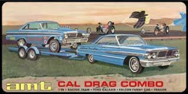 Cal Drag Combo Ford Galaxie/Funny Falcon/Trailer