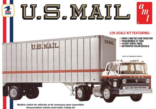 Ford C-900 Tilt-Cab US Mail Truck with USPS Trailor