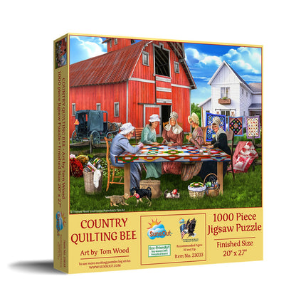 1000 Pc Puzzle: Country Quilting Bee