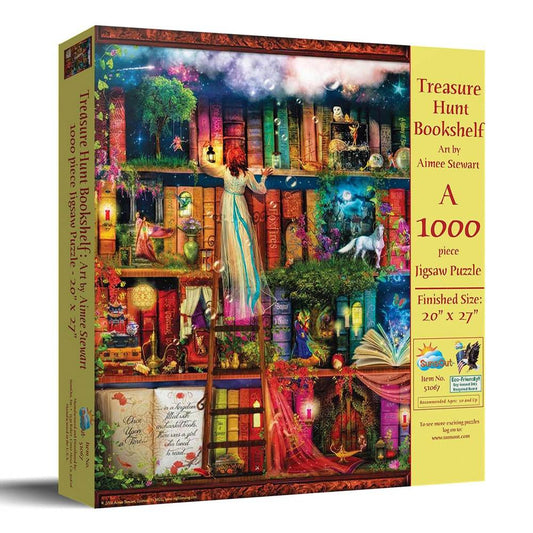 1000 Piece Puzzle: Treasure Hunt Bookshelf