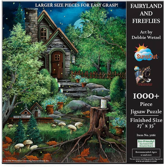 1000+ Pc Puzzle: Fairyland & Fireflies